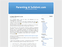 Tablet Screenshot of parenting.sufehmi.com
